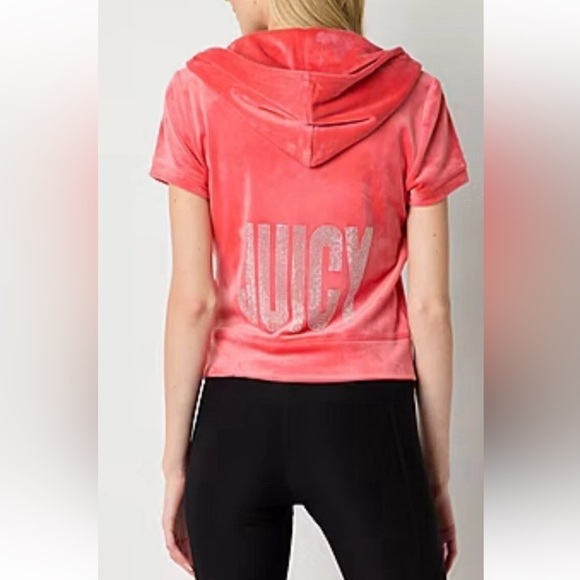 Juicy Couture Tops - Juicy by Juicy Couture Short Sleeve Y2K Zip Up Track Jacket NWT Juniors Size M